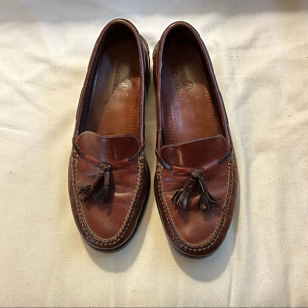 (Sold) Cole Haan Brown Leather Tassel Loafers (11.5) - Picture 1 of 8